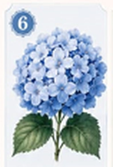 A cluster of light blue hydrangea petals