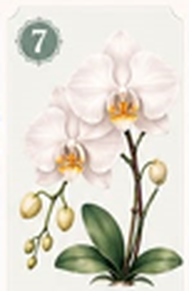 A pale pink orchid stem