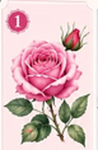 A single deep pink rose bloom